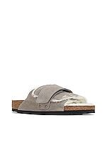 BIRKENSTOCK Kyoto Shearling in Stone Coin & Natural, view 2, click to view large image.