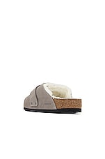 BIRKENSTOCK Kyoto Shearling in Stone Coin & Natural, view 3, click to view large image.