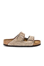 BIRKENSTOCK Arizona Soft Footbed in Taupe, view 1, click to view large image.