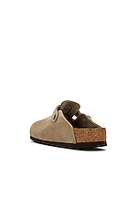 BIRKENSTOCK Boston Soft Footbed in Taupe, view 3, click to view large image.