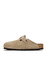 BIRKENSTOCK Boston Soft Footbed in Taupe, view 5, click to view large image.