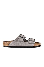 BIRKENSTOCK Arizona in Desert Buck & Whale Gray, view 1, click to view large image.