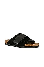 BIRKENSTOCK Kyoto Suede Nubuck in Black, view 2, click to view large image.