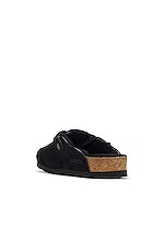 BIRKENSTOCK Boston Shearling in Black, view 3, click to view large image.