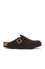 BIRKENSTOCK Boston Suede in Mocha, view 1, click to view large image.