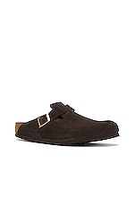 BIRKENSTOCK Boston Suede in Mocha, view 2, click to view large image.