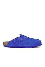 BIRKENSTOCK Boston in Ultra Blue Suede, view 1, click to view large image.