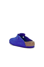 BIRKENSTOCK Boston in Ultra Blue Suede, view 3, click to view large image.
