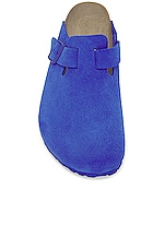 BIRKENSTOCK Boston in Ultra Blue Suede, view 4, click to view large image.