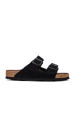 BIRKENSTOCK Arizona Soft Foot Bed in Black, view 1, click to view large image.