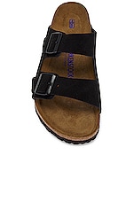 BIRKENSTOCK Arizona Soft Foot Bed in Black, view 4, click to view large image.