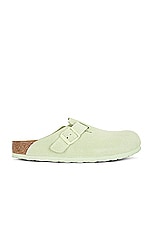 BIRKENSTOCK Boston Soft Footbed in Faded Lime, view 1, click to view large image.