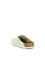 BIRKENSTOCK Boston Soft Footbed in Faded Lime, view 3, click to view large image.