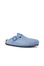 BIRKENSTOCK Boston Soft Footbed in Elemental Blue, view 2, click to view large image.