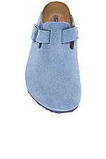 BIRKENSTOCK Boston Soft Footbed in Elemental Blue, view 4, click to view large image.
