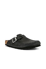 BIRKENSTOCK Boston in Black Oiled, view 2, click to view large image.