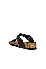 BIRKENSTOCK Gizeh Big Buckle Sandal in Black, view 3, click to view large image.