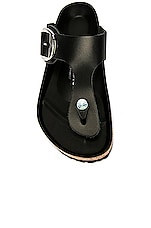 BIRKENSTOCK Gizeh Big Buckle Sandal in Black, view 4, click to view large image.