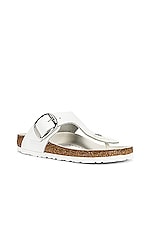 BIRKENSTOCK Gizeh Big Buckle Sandal in White, view 2, click to view large image.