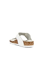 BIRKENSTOCK Gizeh Big Buckle Sandal in White, view 3, click to view large image.