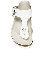 BIRKENSTOCK Gizeh Big Buckle Sandal in White, view 4, click to view large image.