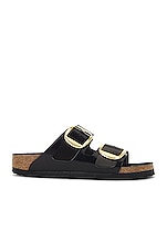 BIRKENSTOCK Arizona Big Buckle Sandal in High Shine Black, view 1, click to view large image.