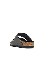BIRKENSTOCK Arizona Big Buckle Sandal in High Shine Black, view 3, click to view large image.
