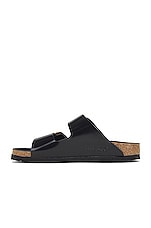 BIRKENSTOCK Arizona Big Buckle Sandal in High Shine Black, view 5, click to view large image.
