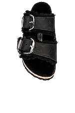 BIRKENSTOCK Arizona Big Buckle Sandal in Black, view 4, click to view large image.