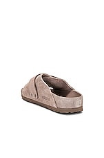 BIRKENSTOCK Kyoto Exquisite Sandal in Gray Taupe, view 3, click to view large image.