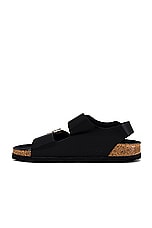 BIRKENSTOCK Milano Big Buckle Sandal in High Shine Black, view 5, click to view large image.
