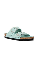 BIRKENSTOCK Arizona Big Buckle Sandal in High Shine Surf Green, view 2, click to view large image.