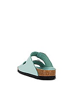 BIRKENSTOCK Arizona Big Buckle Sandal in High Shine Surf Green, view 3, click to view large image.