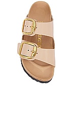 BIRKENSTOCK Arizona Big Buckle Sandal in High Shine Nude, view 4, click to view large image.