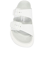 BIRKENSTOCK Arizona Exquisite Chunky Sandal in White, view 4, click to view large image.