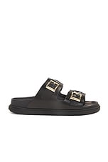 BIRKENSTOCK St Barths Exquisite Sandal in High Shine Black, view 1, click to view large image.