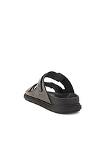 BIRKENSTOCK St Barths Exquisite Sandal in High Shine Black, view 3, click to view large image.
