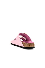 BIRKENSTOCK Arizona Big Buckle Sandal in High Shine Pink, view 3, click to view large image.