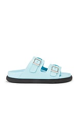 BIRKENSTOCK St Barths Exquisite Sandal in Mineral Blue, view 1, click to view large image.