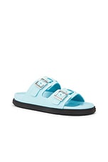 BIRKENSTOCK St Barths Exquisite Sandal in Mineral Blue, view 2, click to view large image.