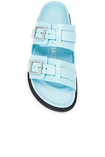 BIRKENSTOCK St Barths Exquisite Sandal in Mineral Blue, view 4, click to view large image.