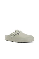 BIRKENSTOCK Boston Exquisite Clog in Mineral Gray, view 2, click to view large image.