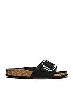 BIRKENSTOCK Madrid Big Buckle Sandal in Black, view 1, click to view large image.