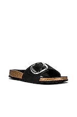 BIRKENSTOCK Madrid Big Buckle Sandal in Black, view 2, click to view large image.