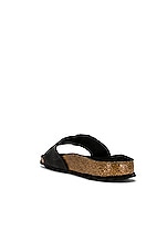 BIRKENSTOCK Madrid Big Buckle Sandal in Black, view 3, click to view large image.