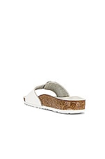 BIRKENSTOCK Madrid Big Buckle Sandal in White, view 3, click to view large image.