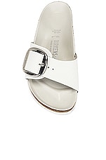 BIRKENSTOCK Madrid Big Buckle Sandal in White, view 4, click to view large image.