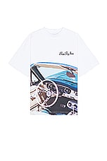 Blue Sky Inn Car Tee in White, view 1, click to view large image.