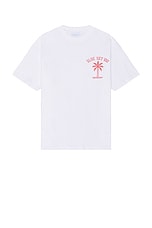 Blue Sky Inn Surf Palm T-Shirt in White, view 2, click to view large image.