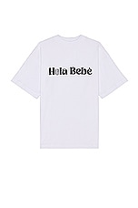 Blue Sky Inn Hola Bebe Tee in White, view 1, click to view large image.